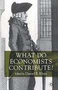 What do Economists Contribute? (Early Modern History: Society and Culture (Paperback)) 