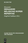 Menandri Reliqviae Nvper Repertae