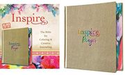 Nlt Inspire Prayer Bible, Hardcover, Metallic Gold: The Bible for Coloring & Creative Journaling 