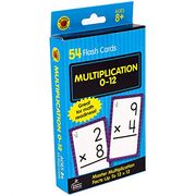 Carson Dellosa - Multiplication Flash Cards Factors 0 to 12 - 54 Cards With 100 Problems for 3rd and 4th Grade Math, Ages 8+ With Bonus Game Card (Brighter Child Flash Cards) (Packaging may Vary) (en Inglés)