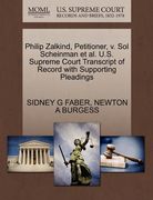 philip zalkind, petitioner, v. sol scheinman et al. u.s. supreme court transcript of record with supporting pleadings