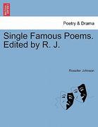 single famous poems. edited by r. j. (en Inglés)