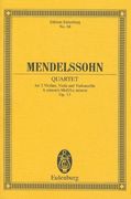 mendelssohn: quartet for 2 violins, viola and violoncello, a-minor/a-moll/la mineur, op. 13 (en Inglés)