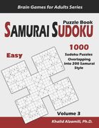 Samurai Sudoku Puzzle Book: 1000 Easy Sudoku Puzzles Overlapping into 200 Samurai Style (en Anglais)