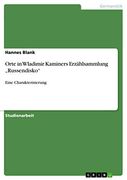 Orte in Wladimir Kaminers Erzählsammlung "Russendisko": Eine Charakterisierung (in German)