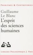 L'Esprit Des Sciences Humaines (en Francés)