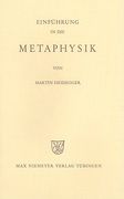 Einführung in Die Metaphysik (en Alemán)