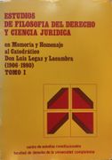 Estudios de Filosofia del Derecho y Ciencia Juridica hom Prof