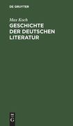 Geschichte der Deutschen Literatur (German Edition) [Hardcover ] (en Alemán)