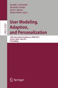 user modeling, adaptation, and personalization