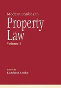 modern studies in property law: volume 3 (en Inglés)