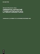 Orientalistische Literaturzeitung, Jahrgang 53, Number 11/12, November/Dezember 1958 (en Alemán)