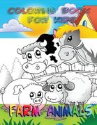 Coloring Book for Kids: Farm Animals (en Inglés)