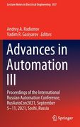 Advances in Automation III: Proceedings of the International Russian Automation Conference, Rusautocon2021, September 5-11, 2021, Sochi, Russia