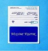Visitor Card Welcome Visitor (en Inglés)