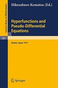 hyperfunctions and pseudo-differential equations: proceedings of a conference at katata, 1971 (en Inglés)