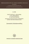 Automatische Arbeitsplanerstellung (en Alemán)