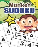 Monkey Sudoku Vol. 2 Easy: Educational brain games for kids, with easy 4x4 grid puzzles (en Inglés)