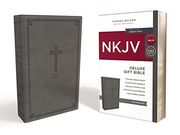 Nkjv, Deluxe Gift Bible, Leathersoft, Gray, red Letter Edition, Comfort Print (en Inglés)