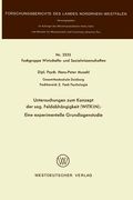 Untersuchungen Zum Konzept Der Sog. Feldabhängigkeit (Witkin): Eine Experimentelle Grundlagenstudie (en Alemán)