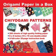 Origami Paper in a box - Chiyogami Patterns: 200 Sheets of Tuttle Origami Paper: 6x6 Inch High-Quality Origami Paper Printed With 10 Different Patterns: 32-Page Instructional Book of 12 Projects (en Inglés)