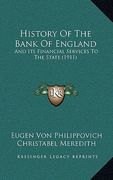 history of the bank of england: and its financial services to the state (1911) (en Inglés)