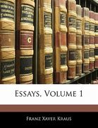 Essays, Volume 1 (en Alemán)