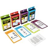 Carson Dellosa Math Flash Card Set—4-Pack, Double-Sided Cards, Addition, Subtraction, Multiplication, Division for Elementary Mathematics Practice (216 pc) (en Inglés)