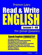 Preston Lee's Read & Write English Lesson 1 - 40 For Slovak Speakers (en Inglés)
