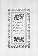 The Anthropology of Performance (Paj Books) 