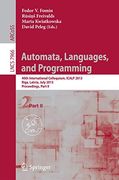 Automata, Languages, and Programming: 40Th International Colloquium, Icalp 2013, Riga, Latvia, July 8-12, 2013, Proceedings, Part ii (Lecture Notes in Computer Science, 7966) (en Inglés)