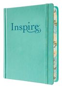 Inspire Bible NLT (Hardcover Leatherlike, Aquamarine, Filament Enabled): The Bible for Coloring & Creative Journaling