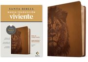 Biblia de Margen Amplio Ntv Con Filament (Sentipiel, León, Letra Roja)