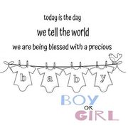 Today is the day we tell the world! Gender Reveal: Girl (en Inglés)