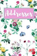 Addresses: Pink, Green & Purple Floral Design (en Inglés)