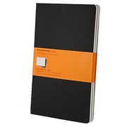 Moleskine Ruled Cahier L - Black Cover (3 Set)
