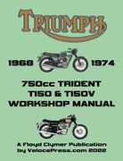 TRIUMPH 750cc T150 & T150V TRIDENT 1968-1974 WORKSHOP MANUAL (en Inglés)
