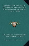 memoria descriptiva de los manantiales minero-medicinales de la isla de luzon (1890)