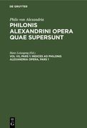 Indices ad Philonis Alexandria Opera, Pars 1 (en Alemán)
