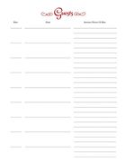 Guests of Our Church Register Refill Pages. Pack of 25 for multi-ring binder (en Inglés)