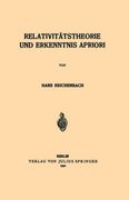 Relativitätstheorie und Erkenntnis Apriori (en Alemán)