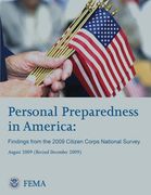 Personal Preparedness in America: Findings from the 2009 Citizen Corps National Survey (en Inglés)