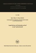 Lagerhaltung und Konjunkturverlauf in der Textilwirtschaft (Forschungsberichte des Landes Nordrhein-Westfalen) (German Edition)