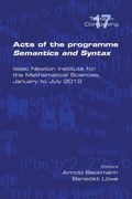 Acts of the Progamme Sematics and Syntax (en Inglés)