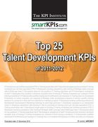 Top 25 Talent Development KPIs of 2011-2012