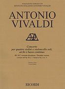 Concerto f Major 4 Violins Violoncello Strings Continuo Rv567 op. 3 no. 7 Dresden sc (en Inglés)