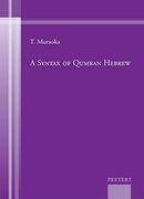 A Syntax of Qumran Hebrew (en Inglés)