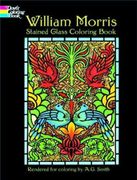 william morris stained glass coloring book - william morris - dover pubns