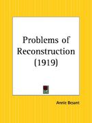 problems of reconstruction (en Inglés)