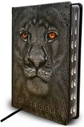RVR 1960 Letra grande, Tamaño manual, León de Judá edición especial plata con índice y canto negro / Spanish Bible RVR 1960 Large Print 3D cover Lion of Ju